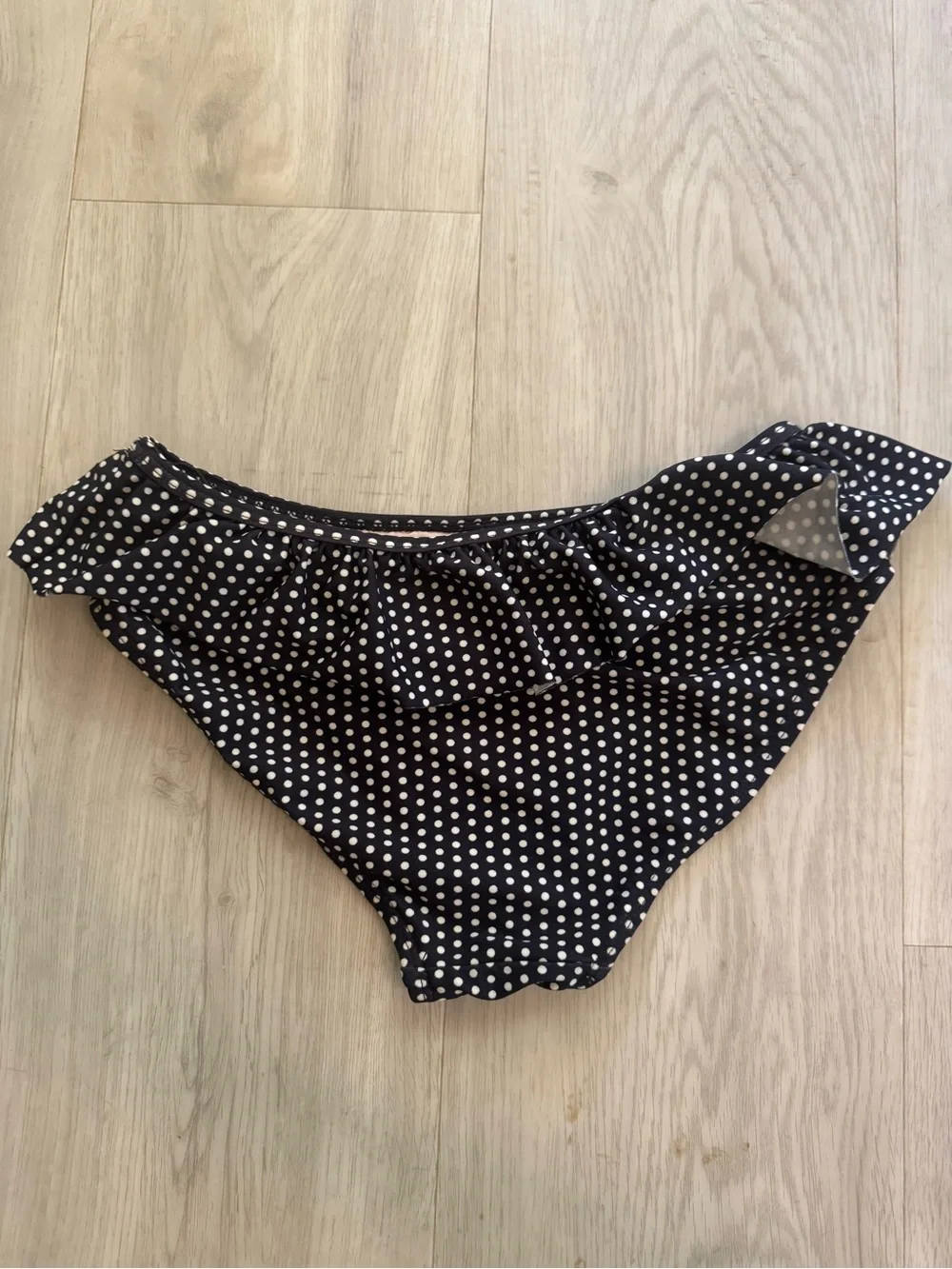 Tea Collection Black and White Polka Dot Girls Bikini Bottoms